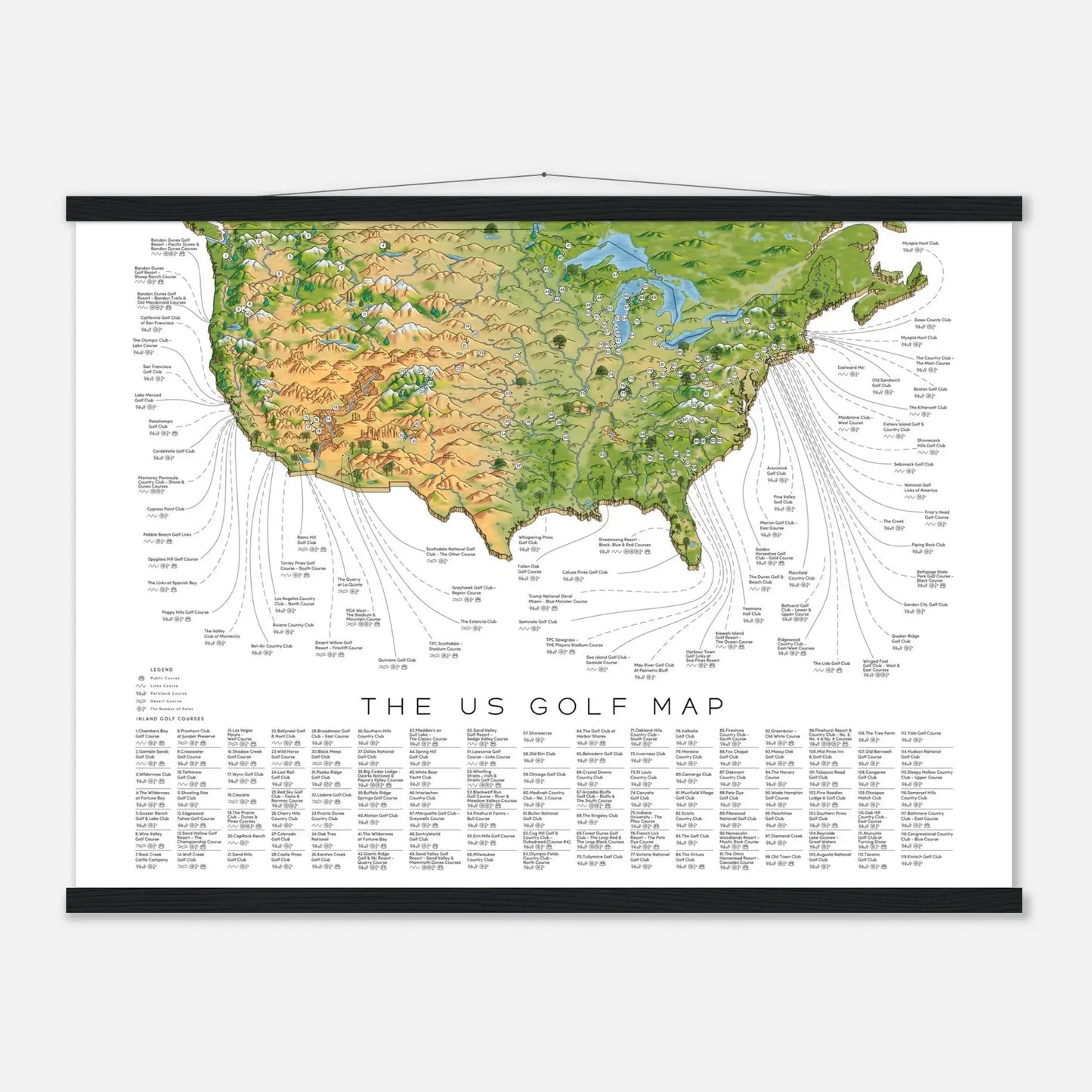 The US Golf Map