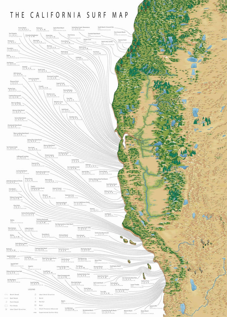 The California Surf Map