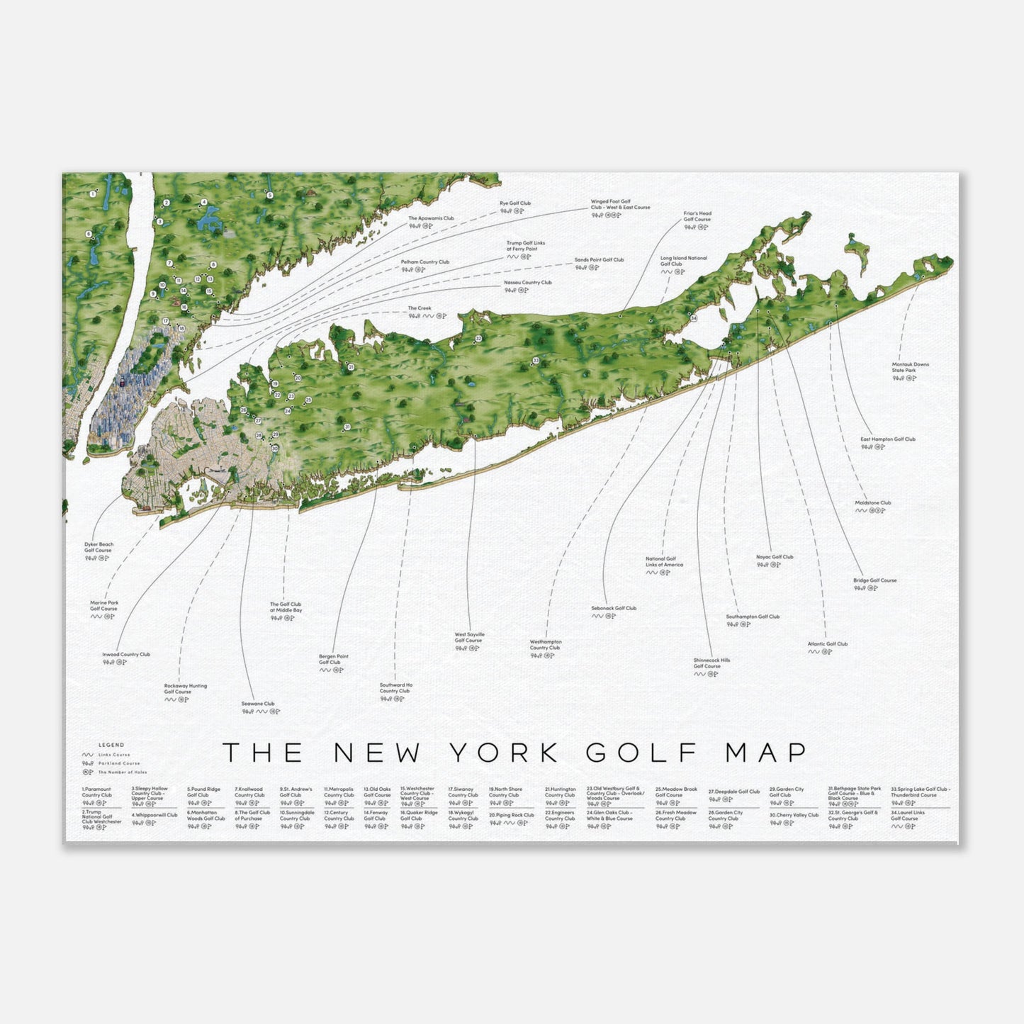 The New York Golf Map