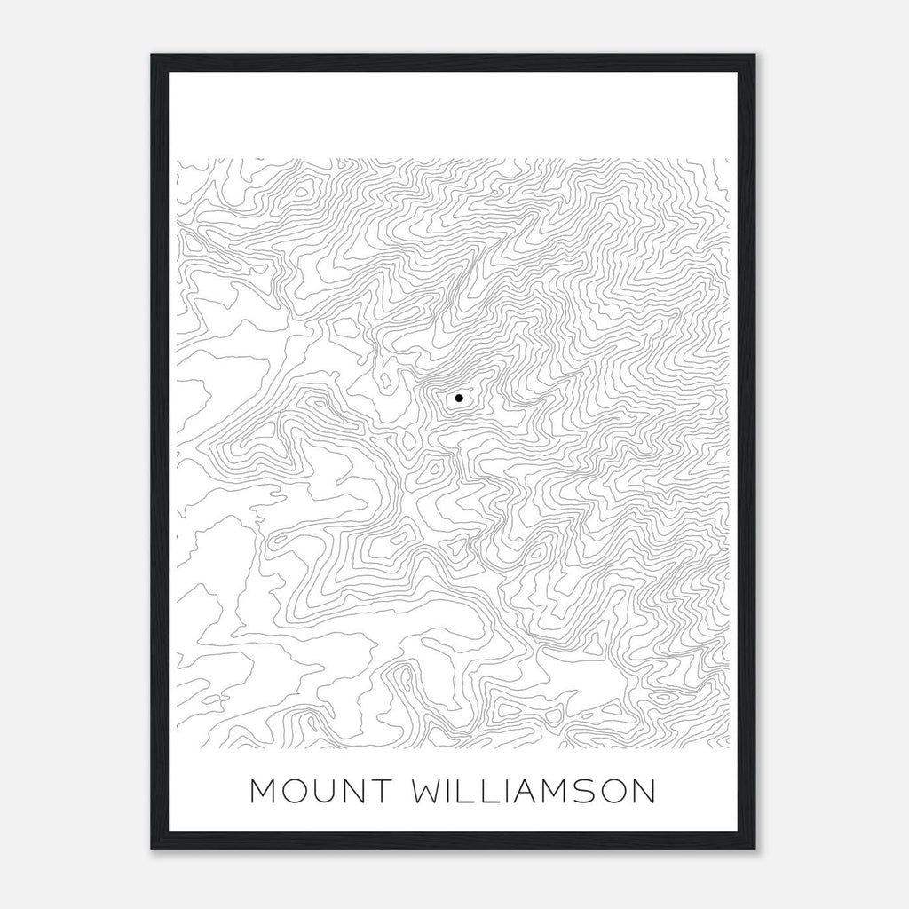 Mount Williamson - Contour Lines