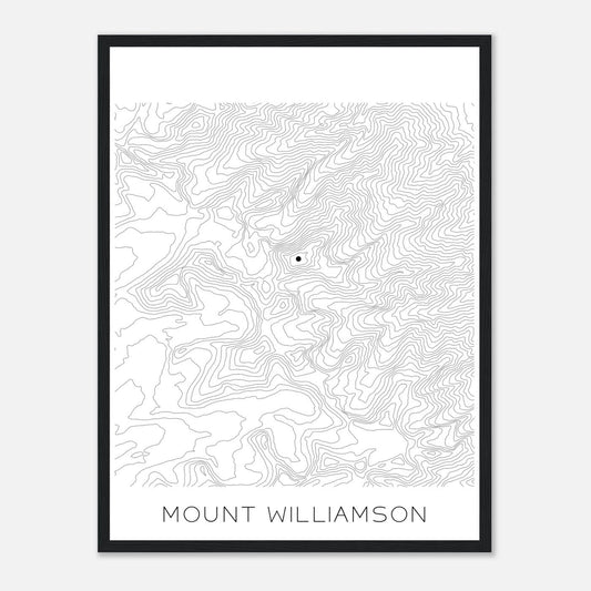 Mount Williamson - Contour Lines