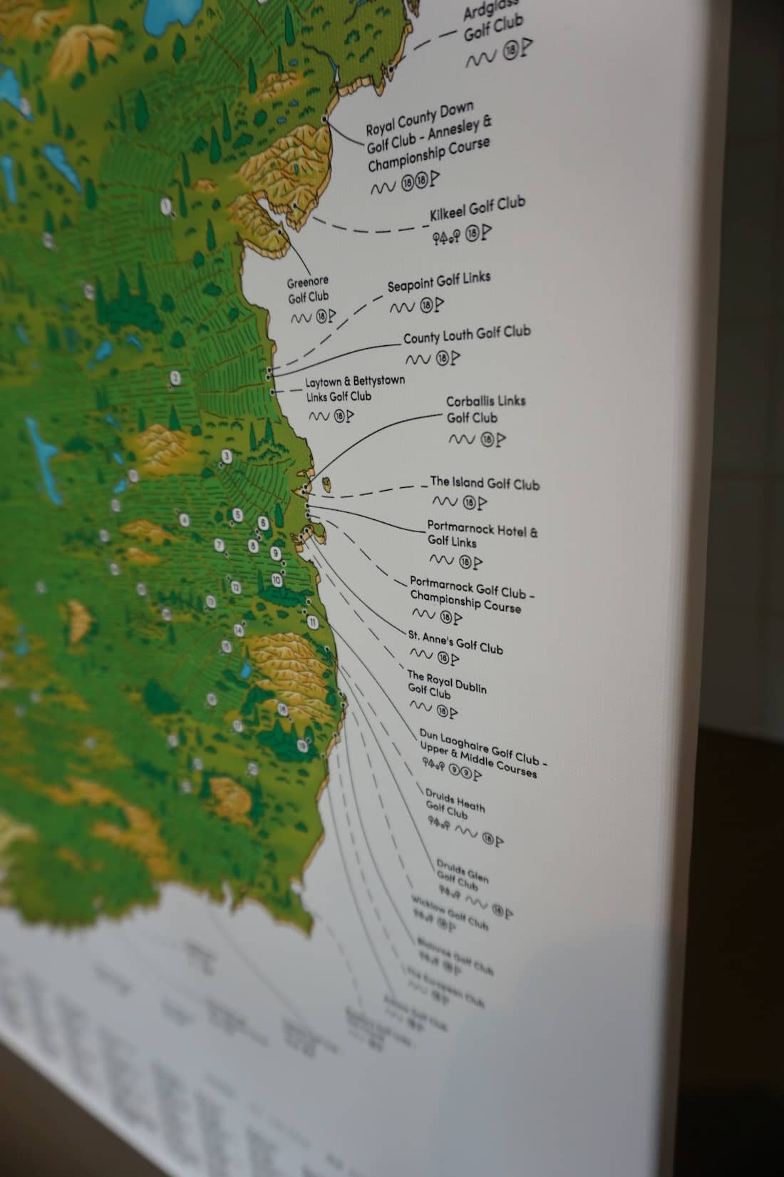 The Irish Golf Map