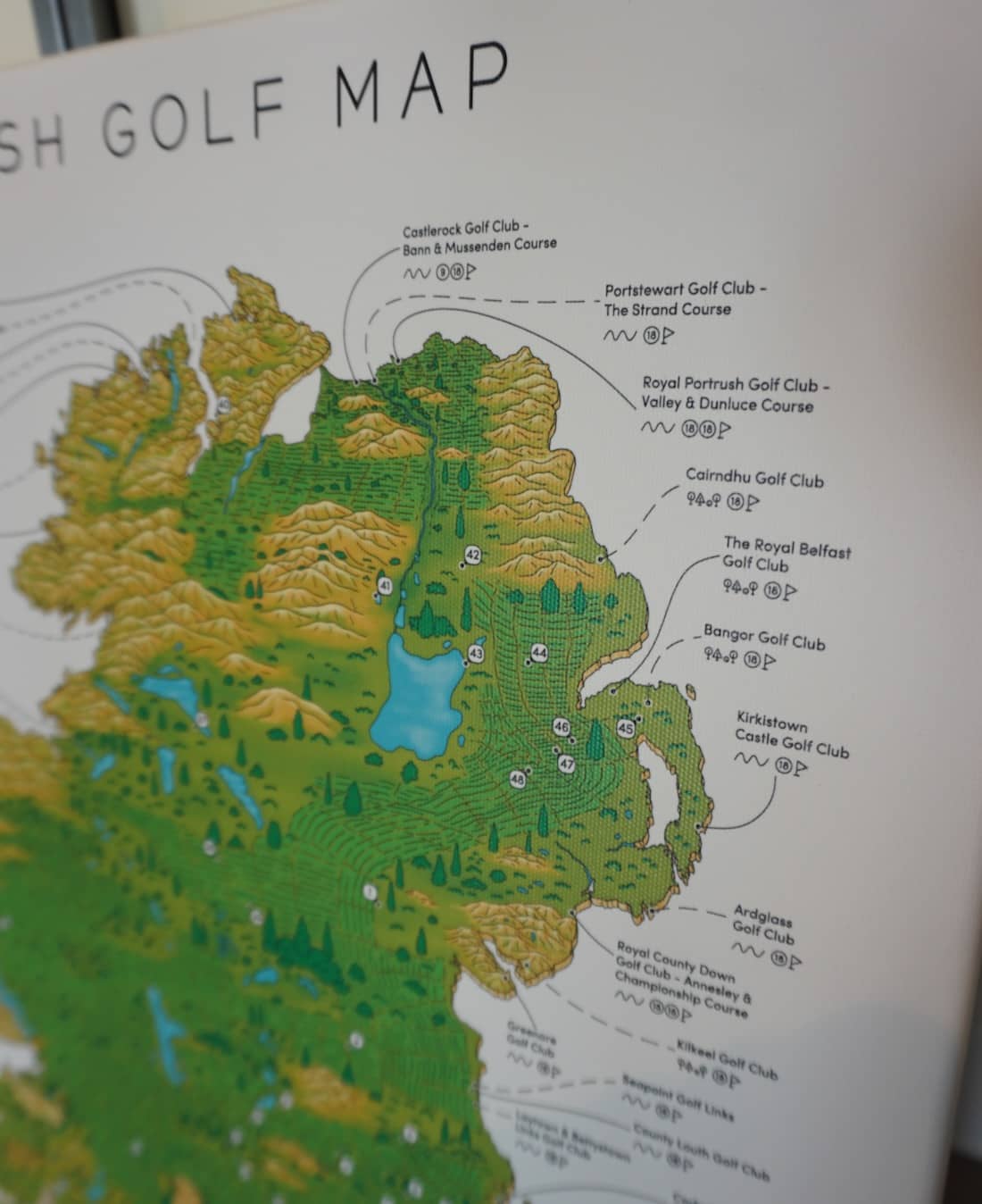 The Irish Golf Map