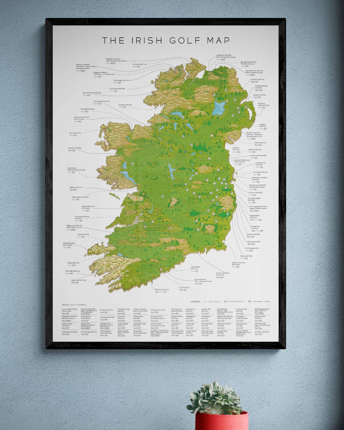 The Irish Golf Map