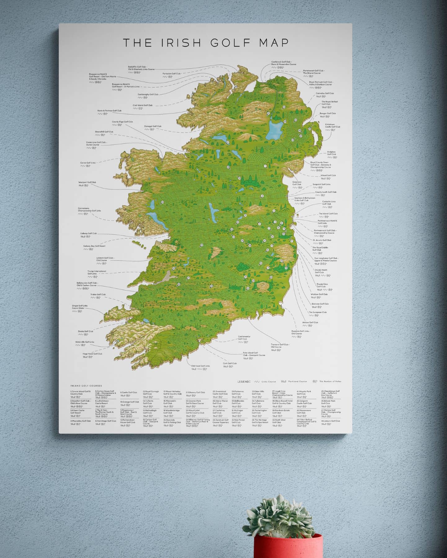 The Irish Golf Map