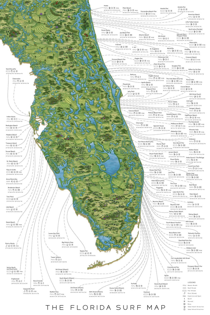 The Florida Surf Map