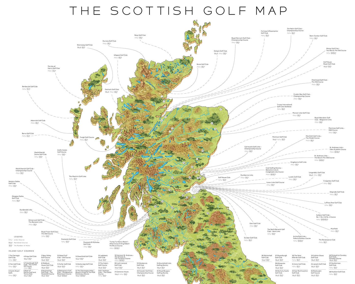 The Scottish Golf Map