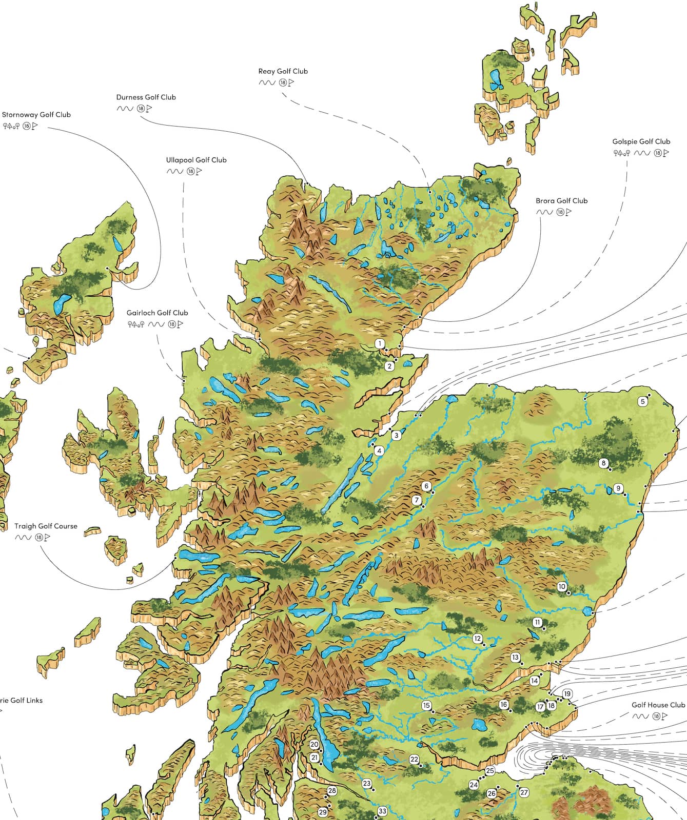 The Scottish Golf Map