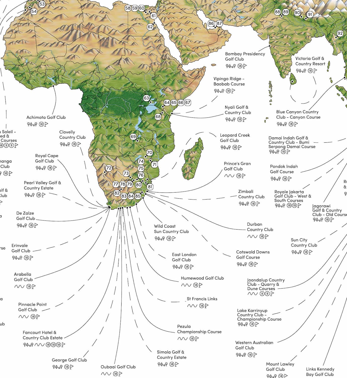 The World Golf Map