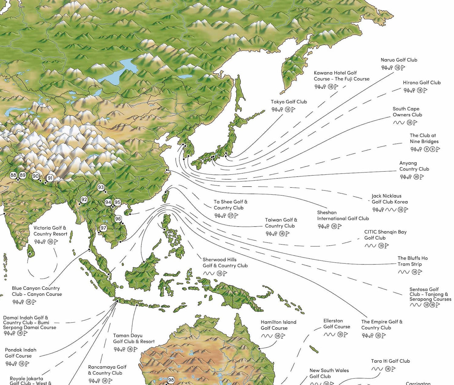 The World Golf Map