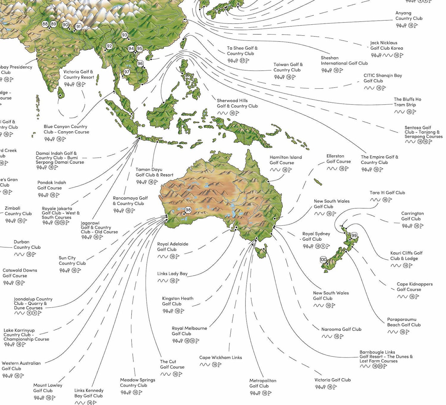 The World Golf Map