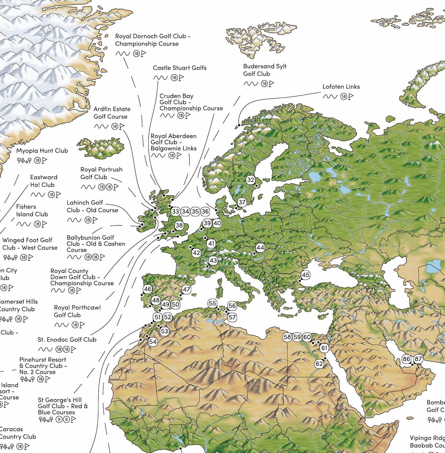 The World Golf Map