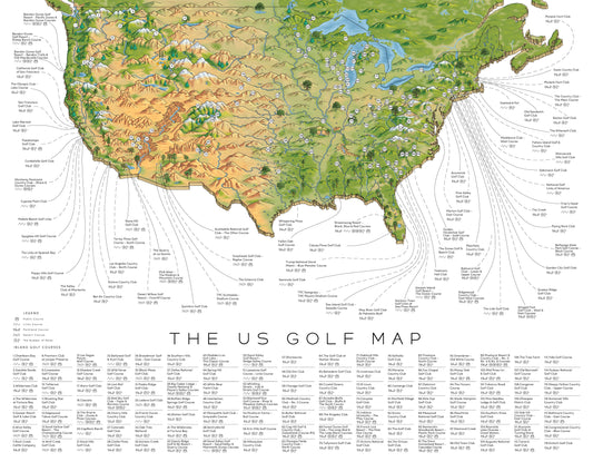 The US Golf Map