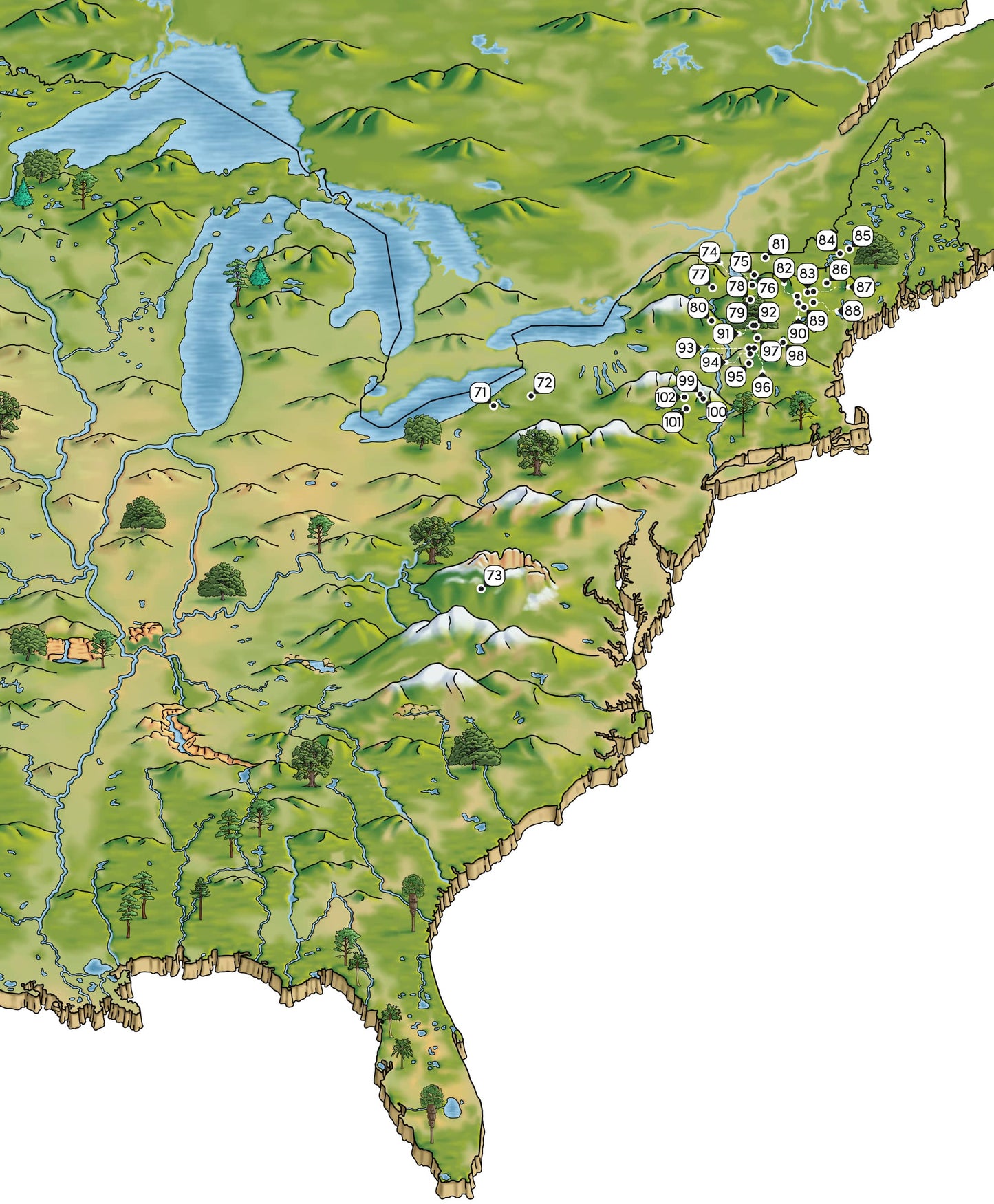 The US Ski Map