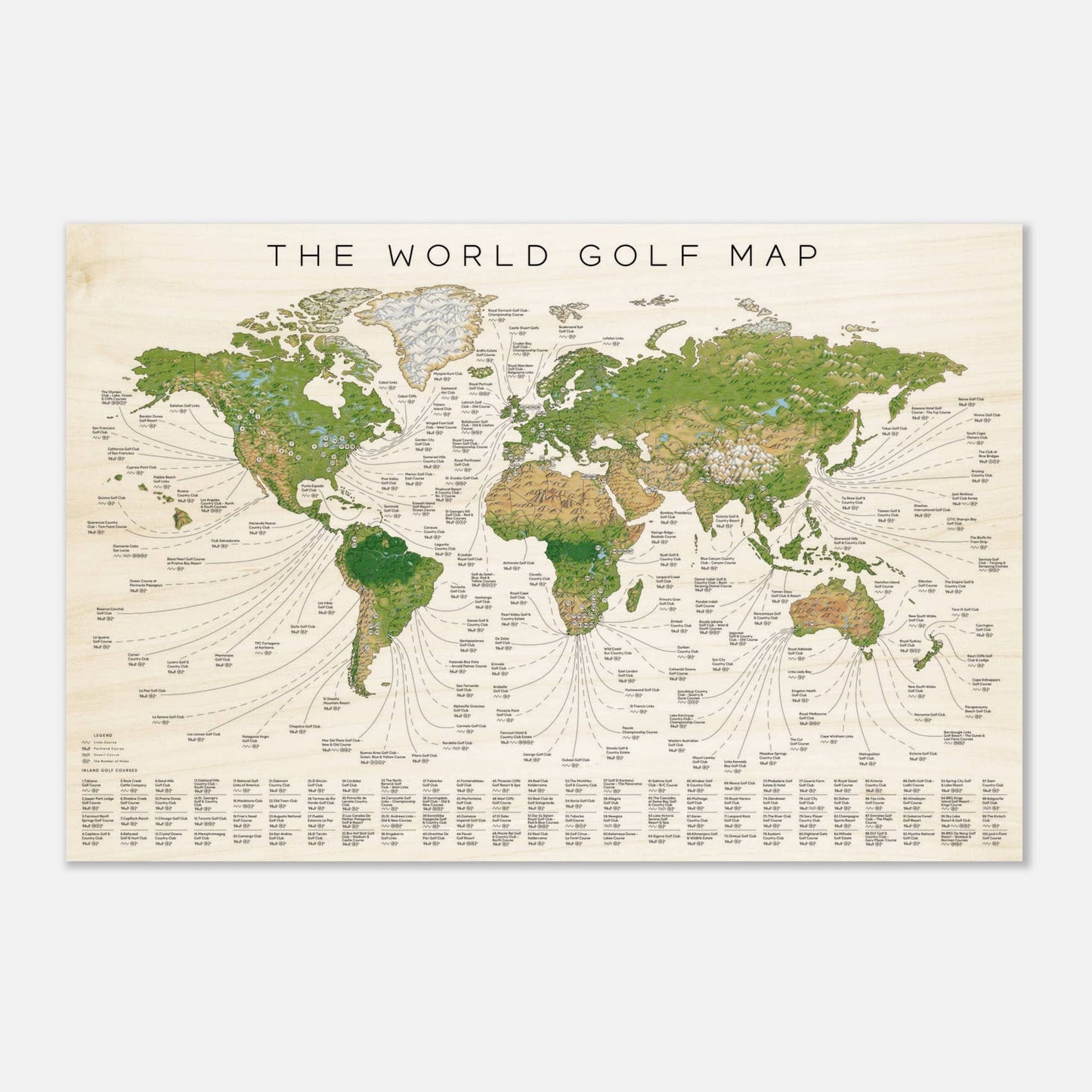 The World Golf Map