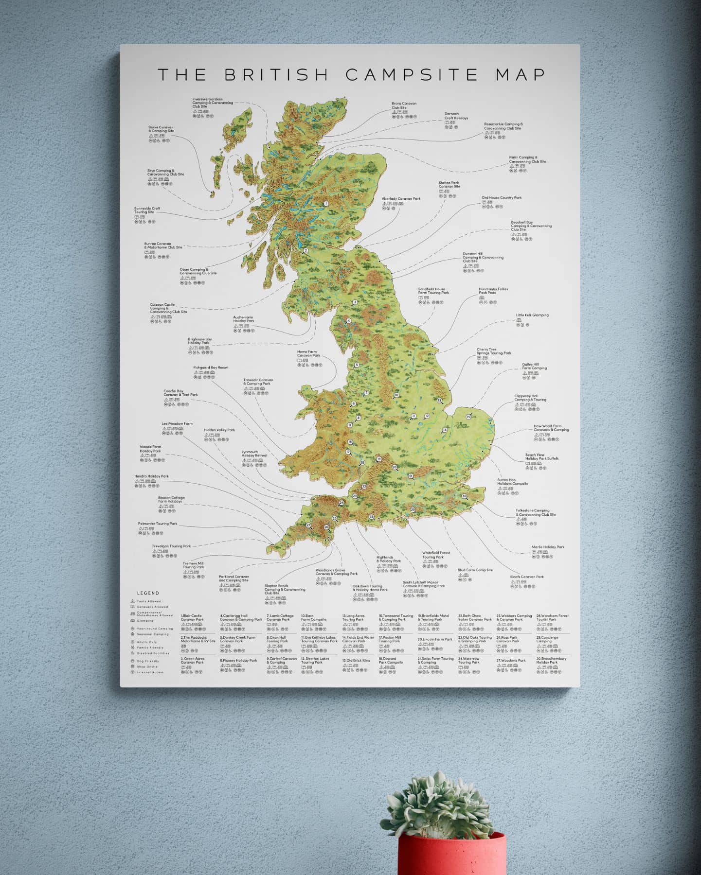 The British Campsite Map