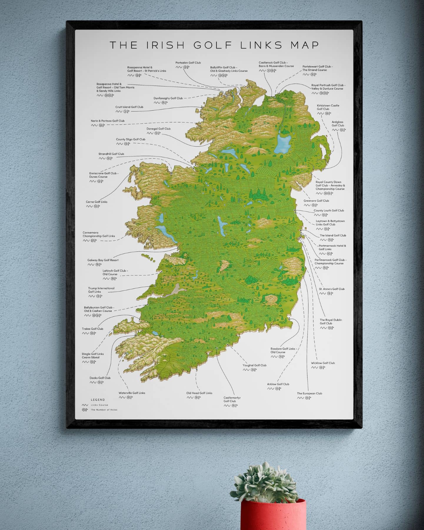 The Irish Golf Links Map