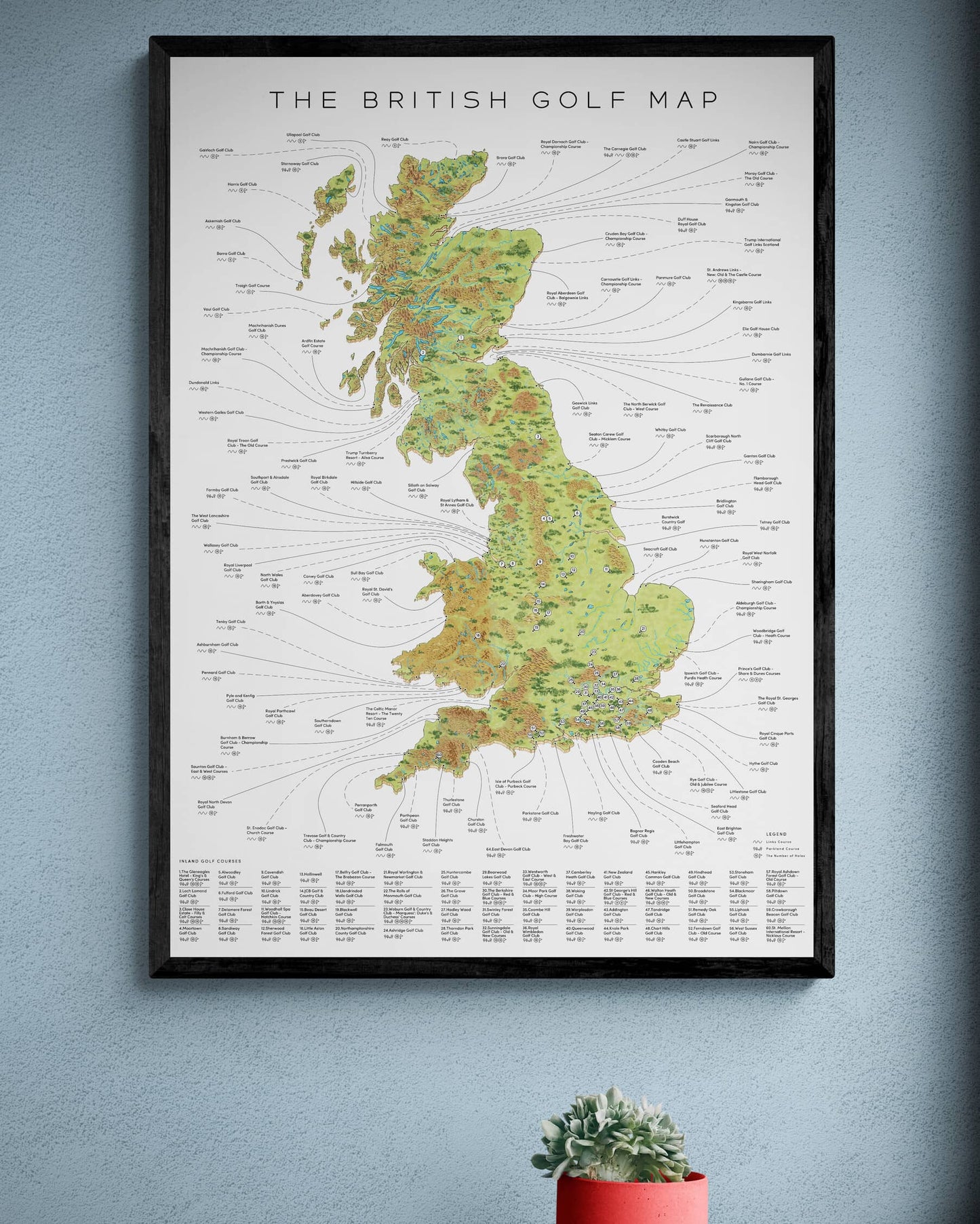 The British Golf Map