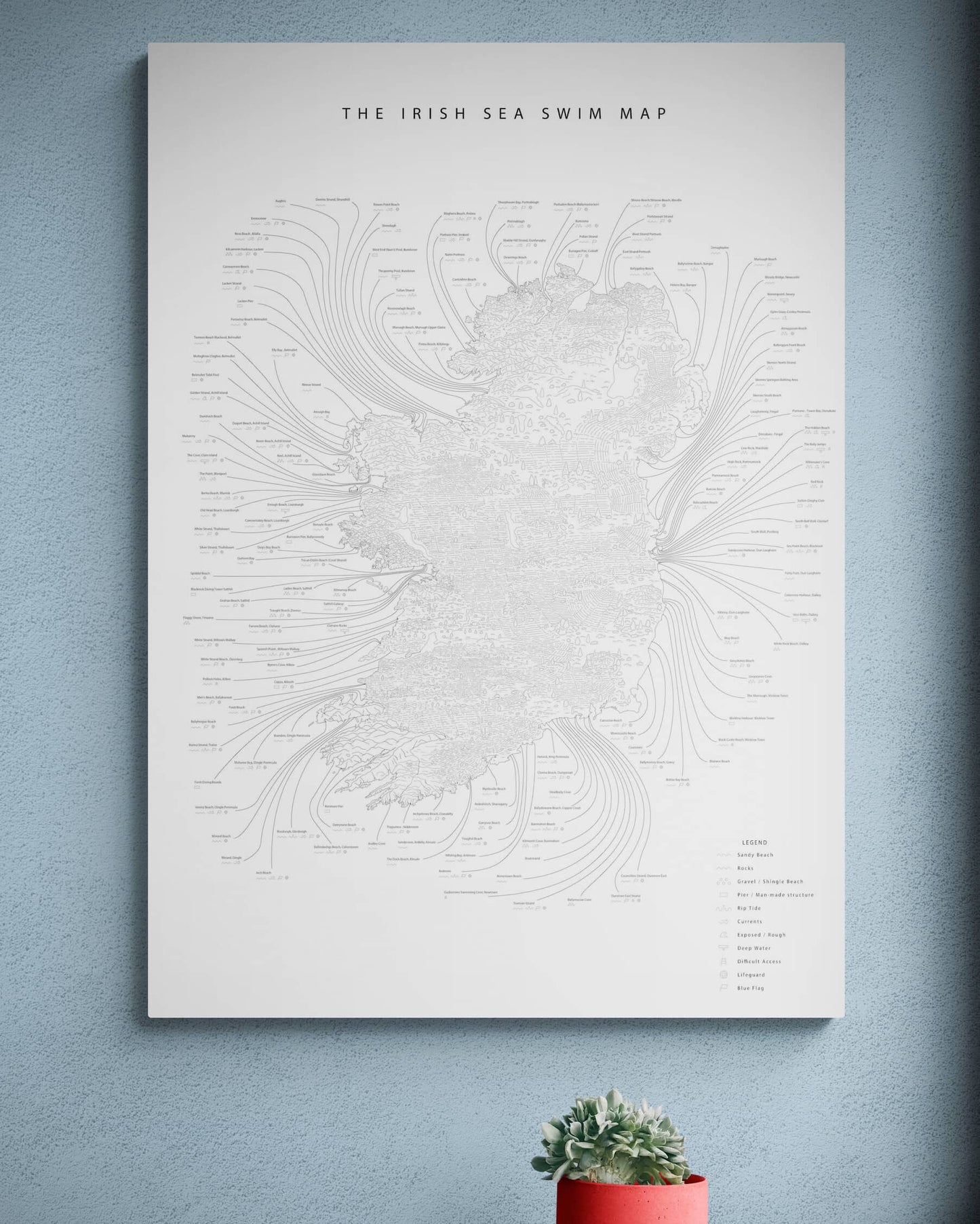 The Minimalist Irish Sea Swim Map