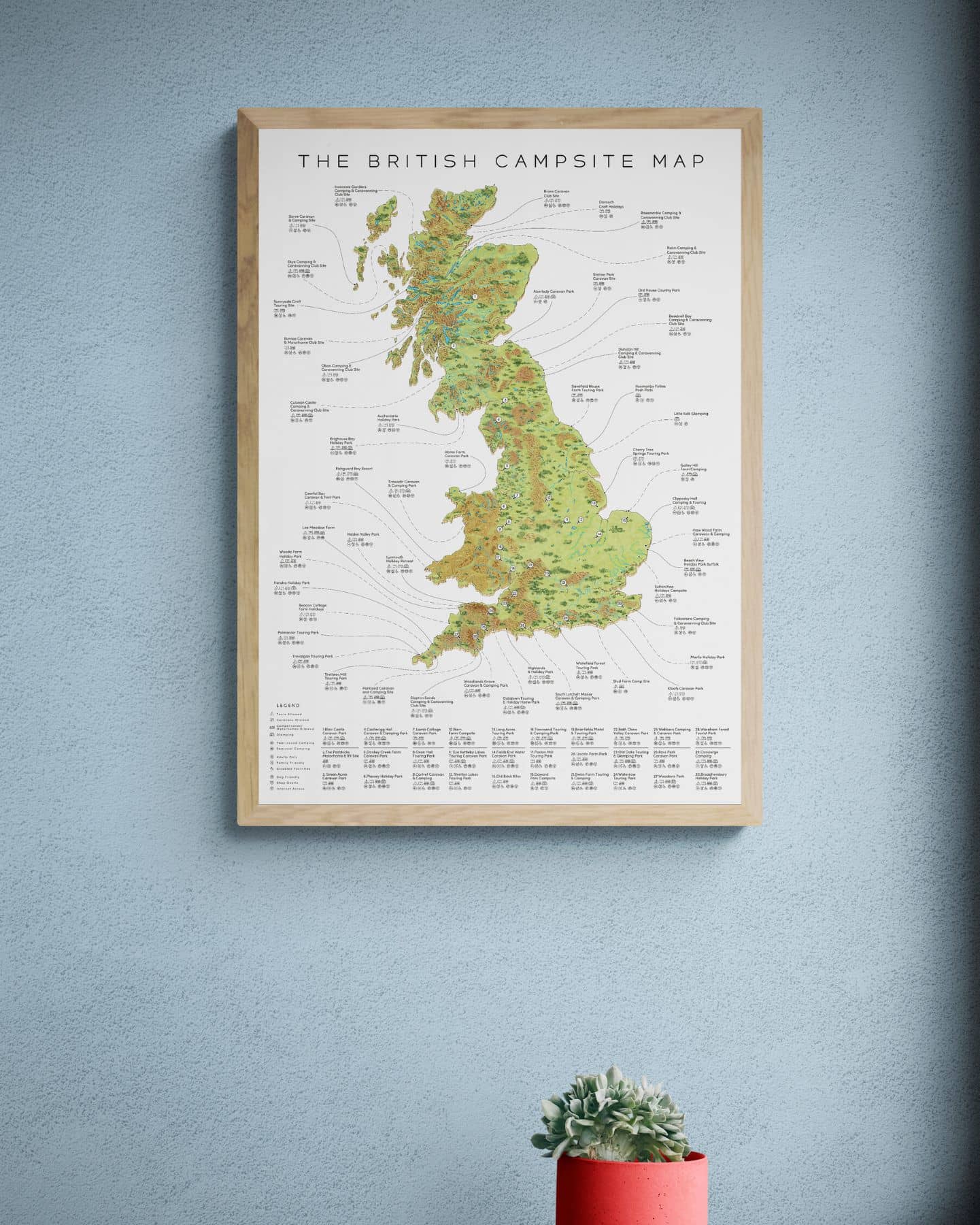 The British Campsite Map