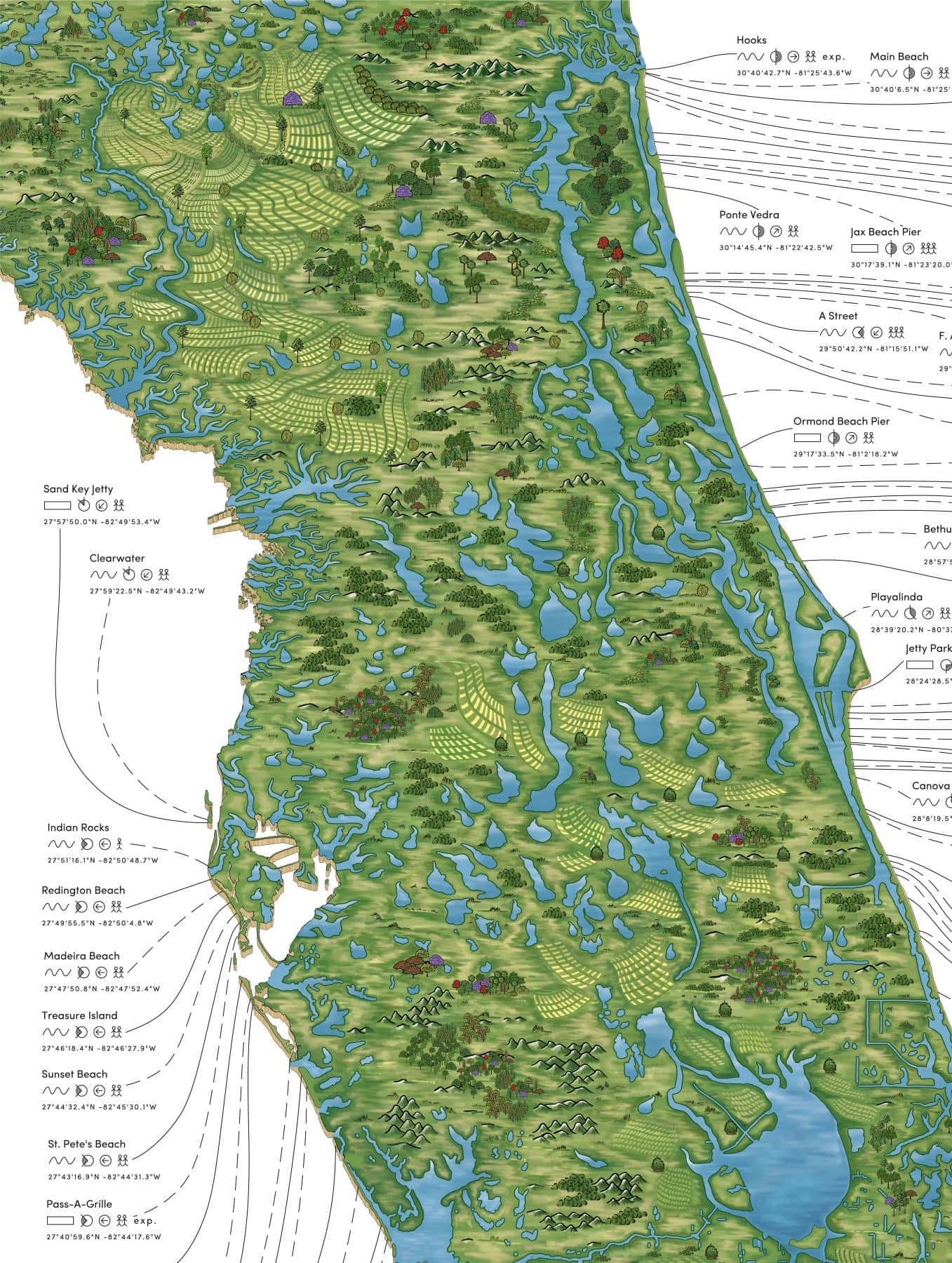 The Florida Surf Map