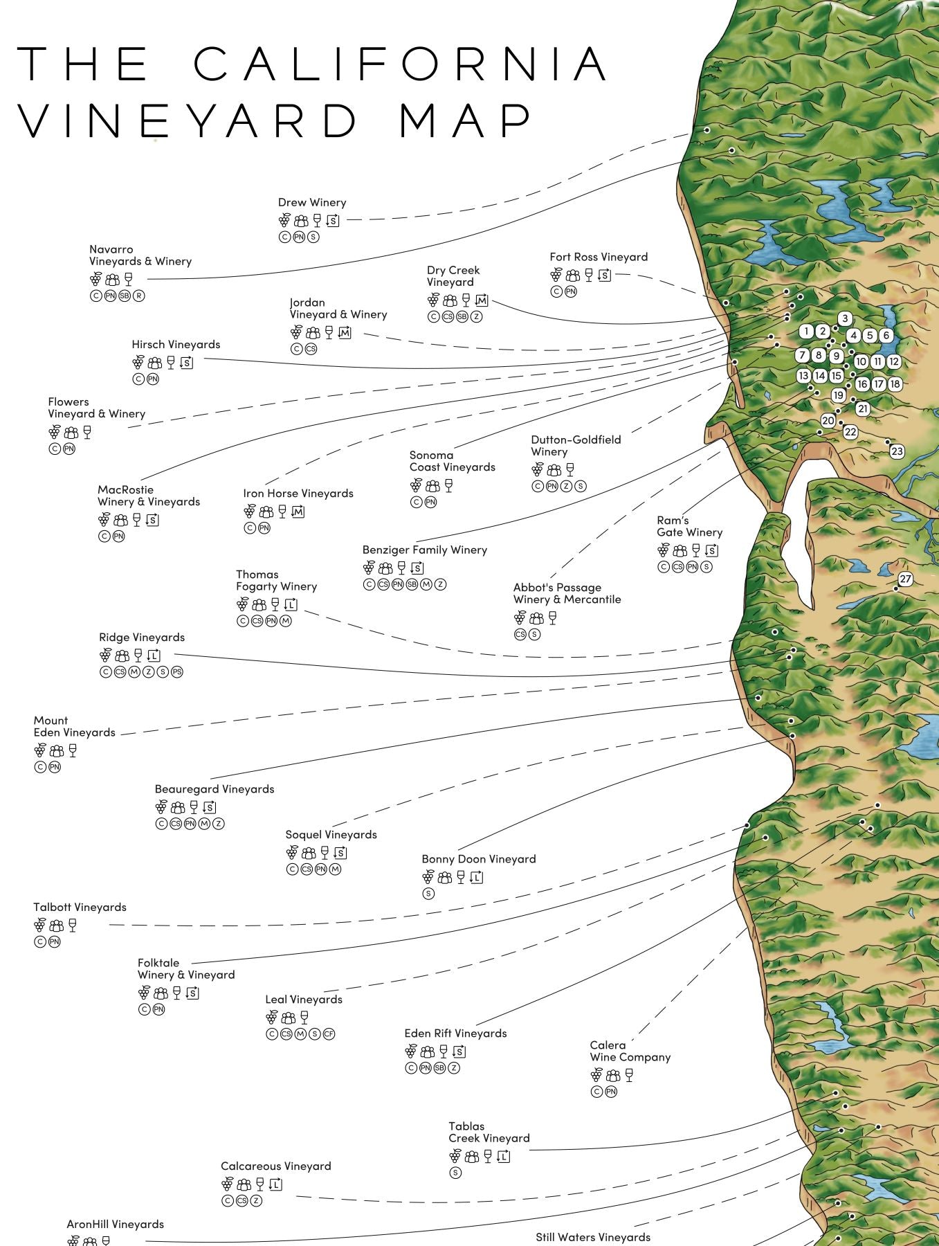 The California Vineyard Map