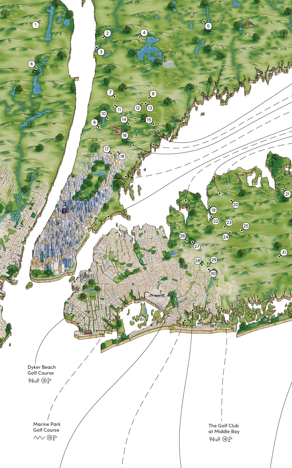 The New York Golf Map