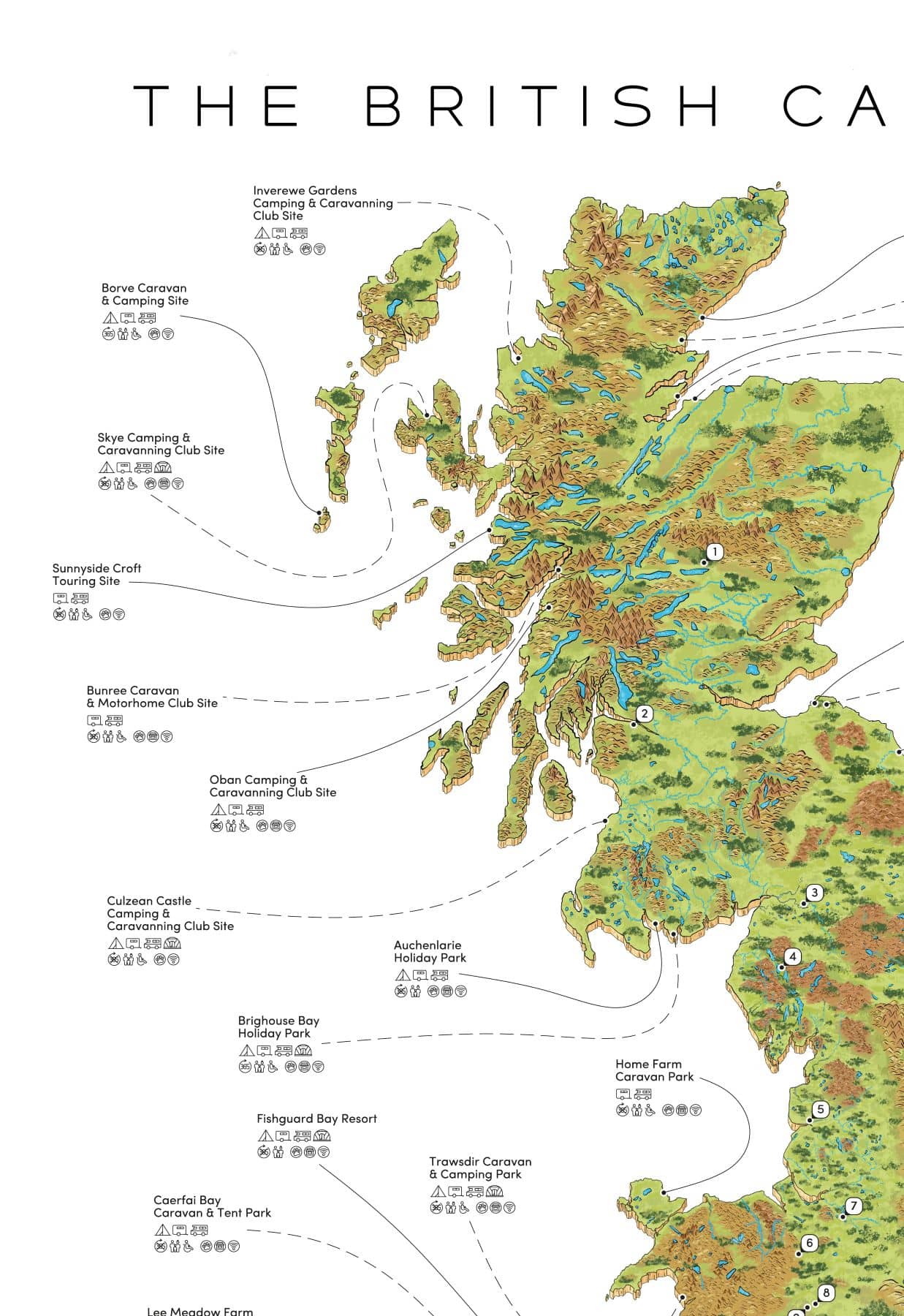 The British Campsite Map