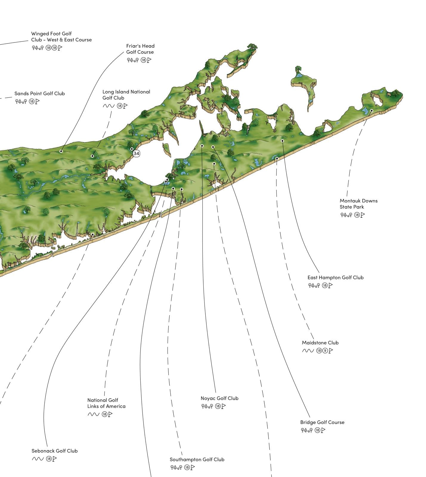 The New York Golf Map