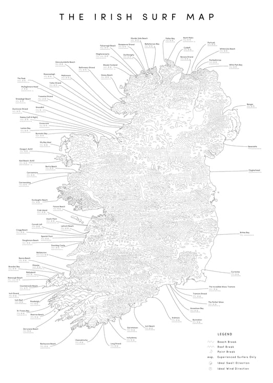 The Minimalist Irish Surf Map