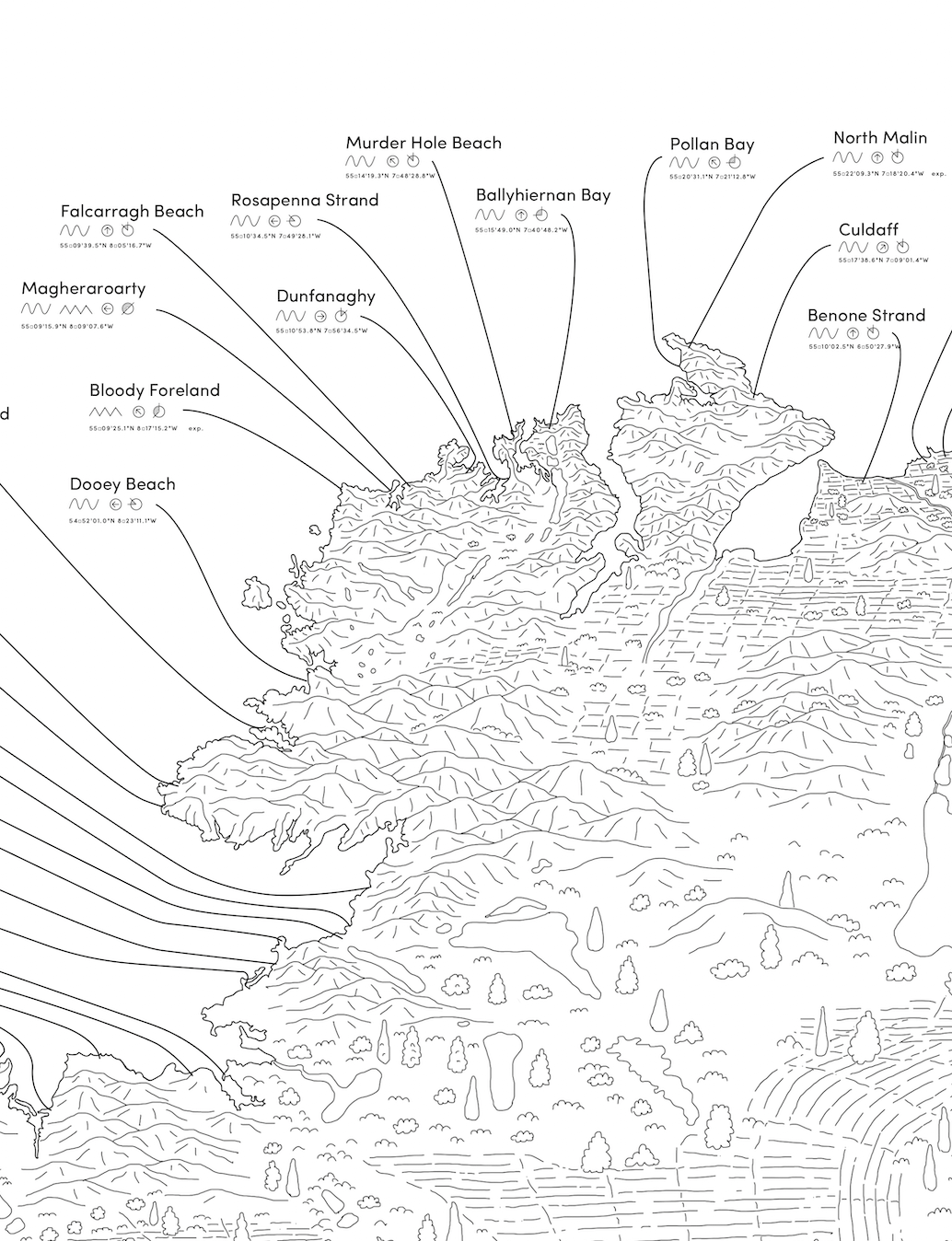 The Minimalist Irish Surf Map