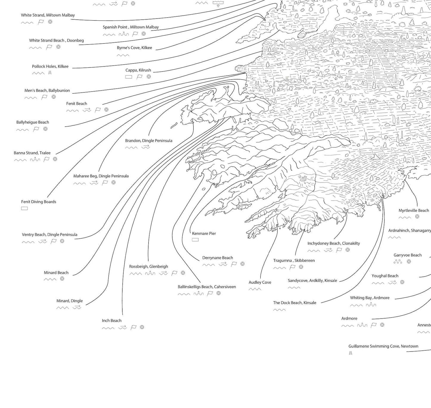 The Minimalist Irish Sea Swim Map