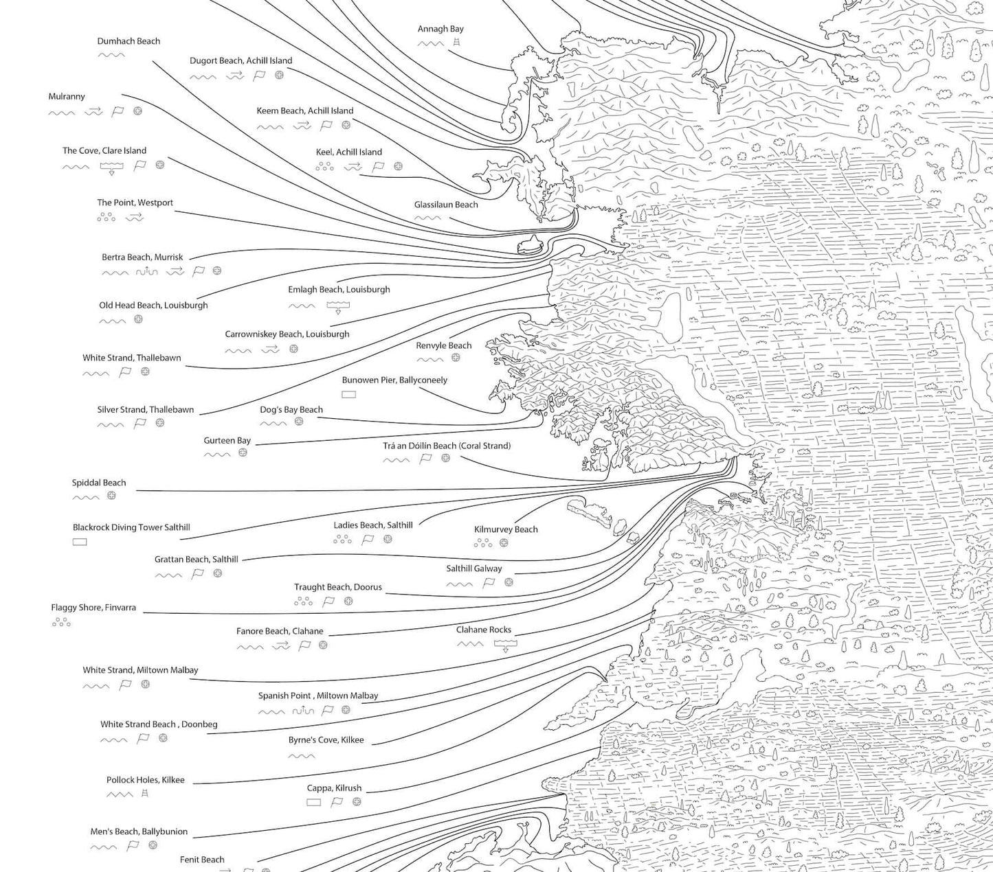 The Minimalist Irish Sea Swim Map