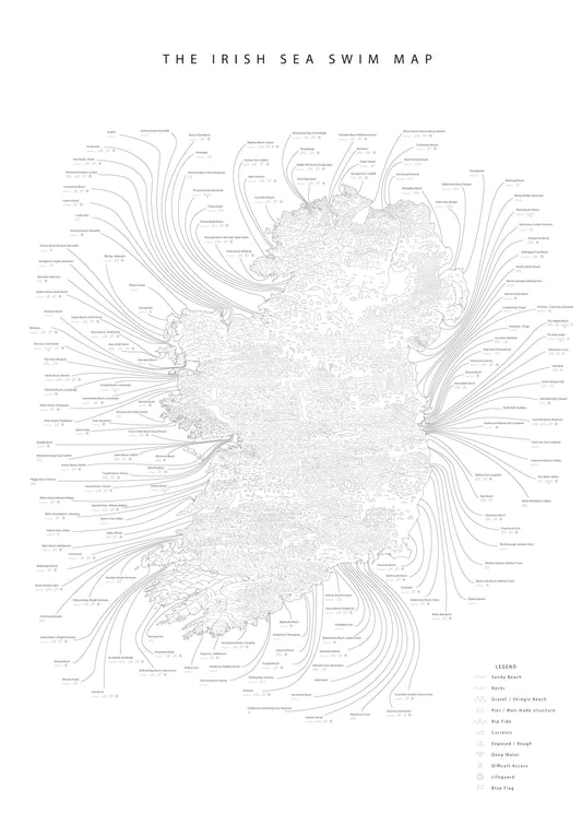 The Minimalist Irish Sea Swim Map