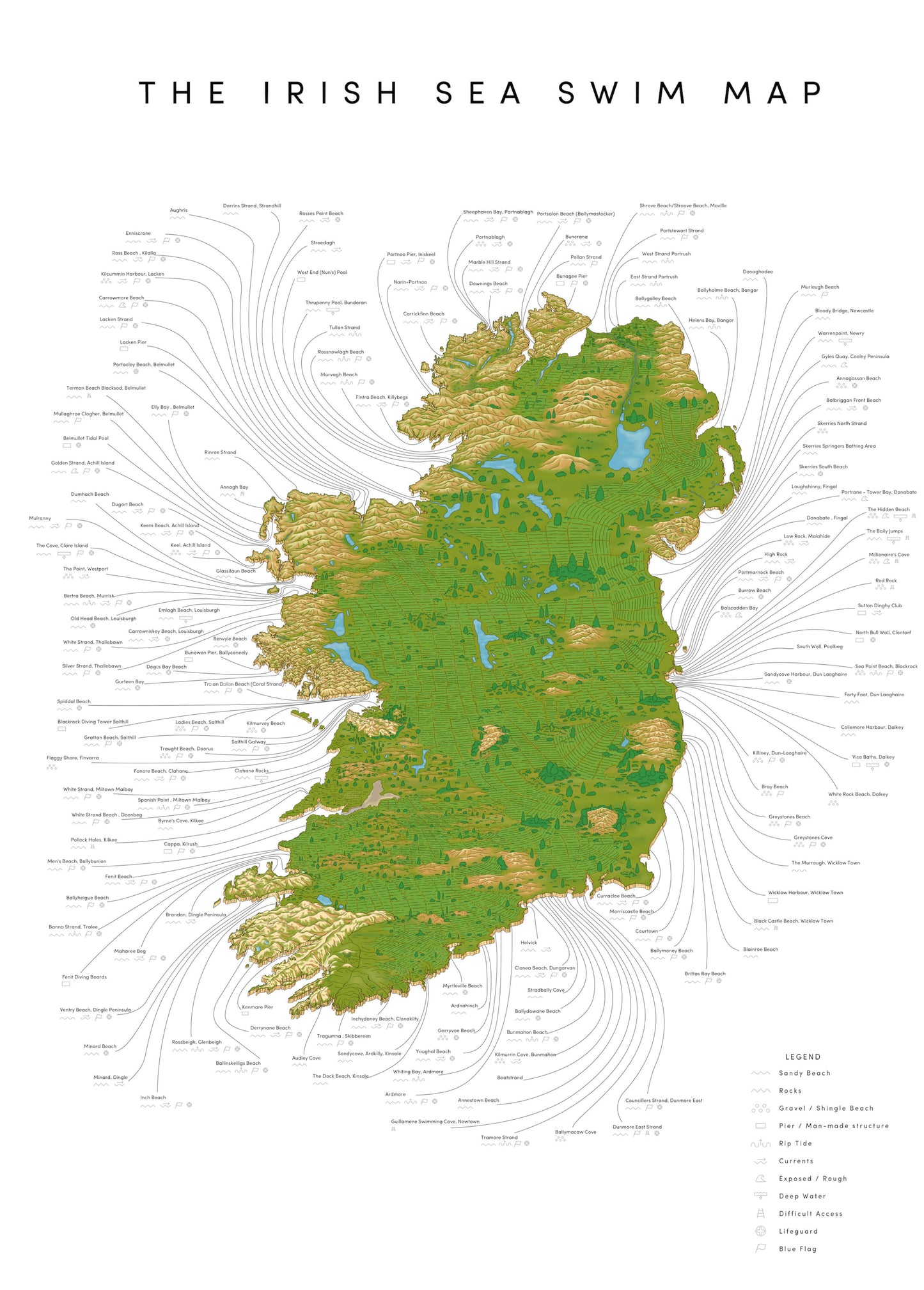 The Irish Sea Swim Map (1st Edition)